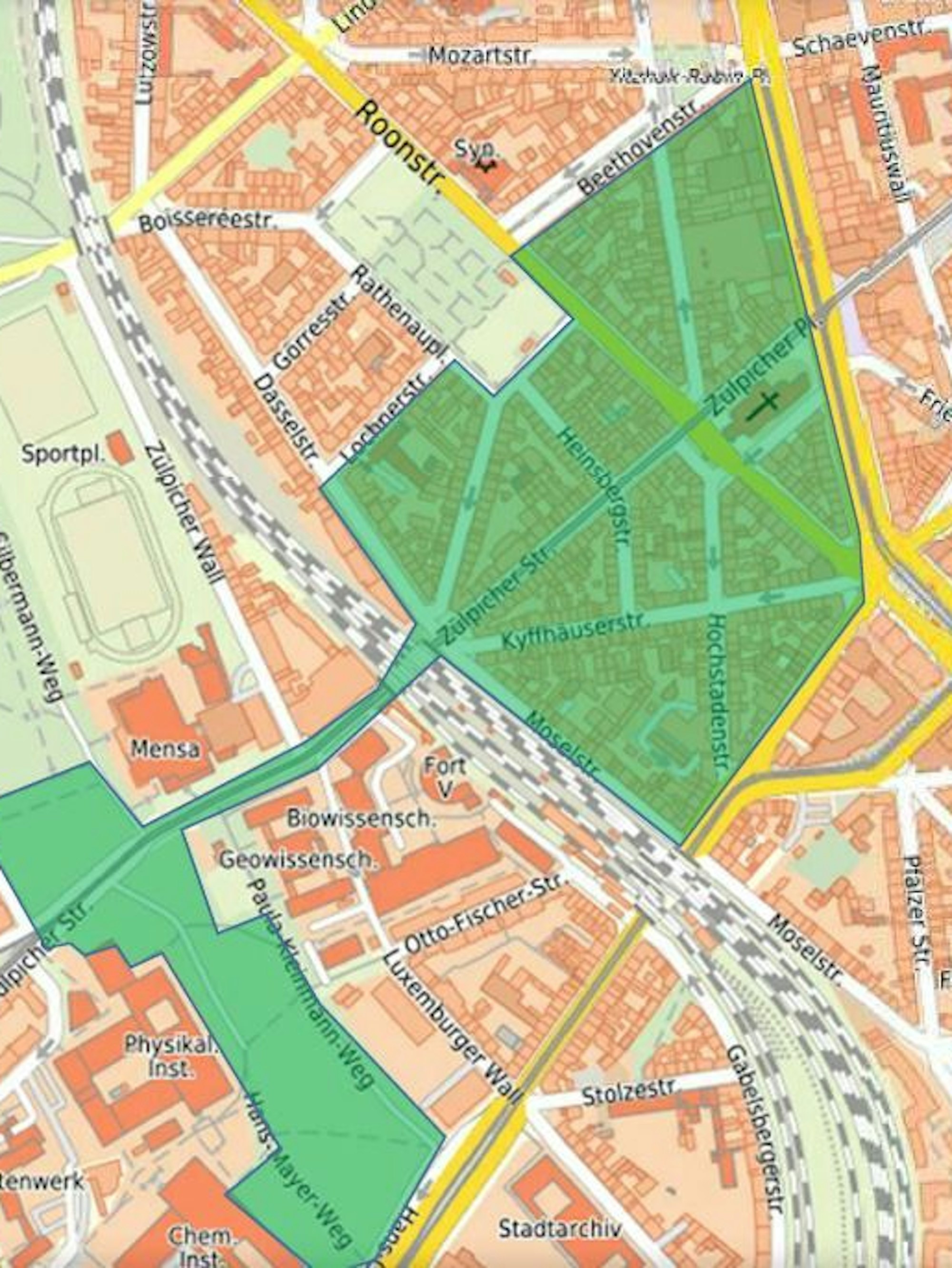 2G-Zone im Kwartier Latäng