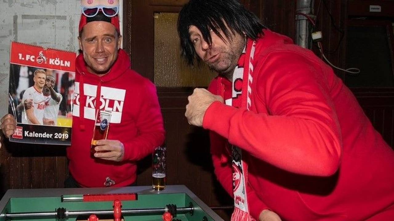 Mallorca-Stars im FC-Trikot: Ikke Hüftgold und Lorenz Büffel