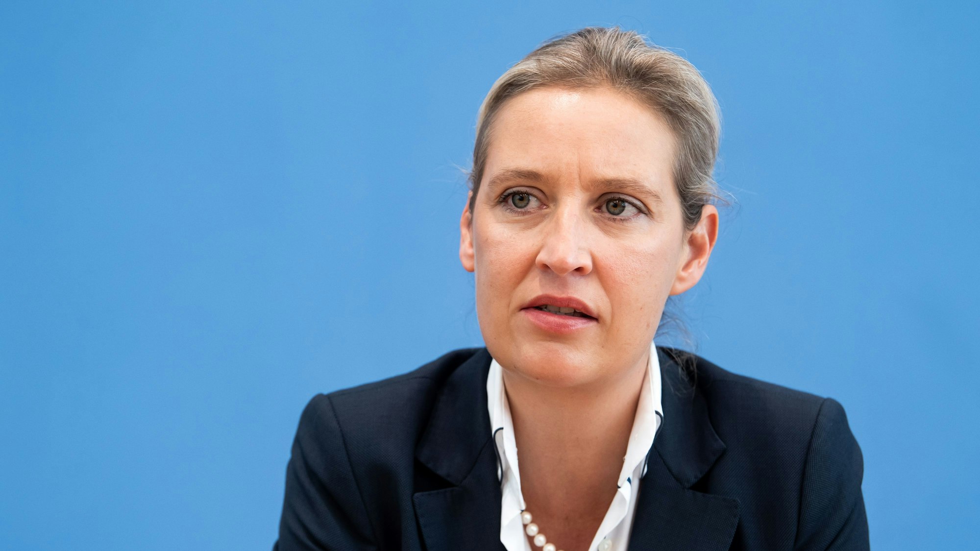 Auf dem Foto (aufgenommen am 27. September 2021) sieht man Alice Weidel.