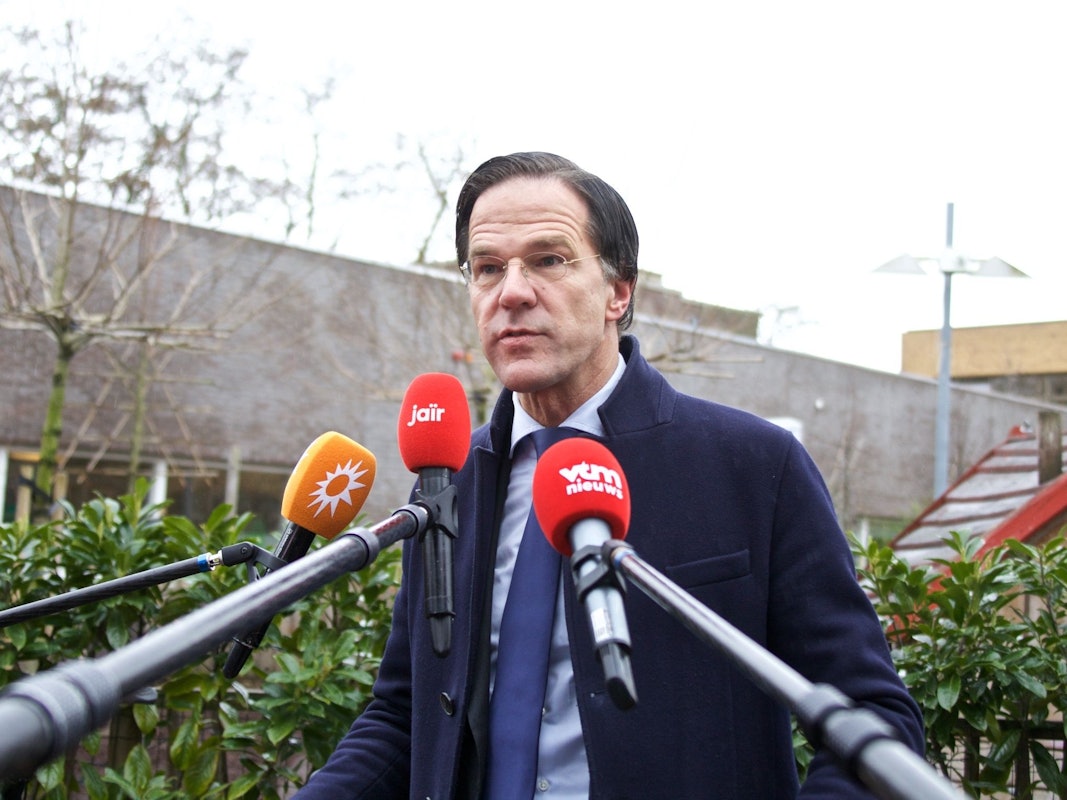 Mark Rutte, Ministerpräsident der Niederlande (hier im März 2021): Steuert sen Land direkt auf einen neuen Lockdown zu? Noch im September 2021 wurde Freedom Day gefeiert.