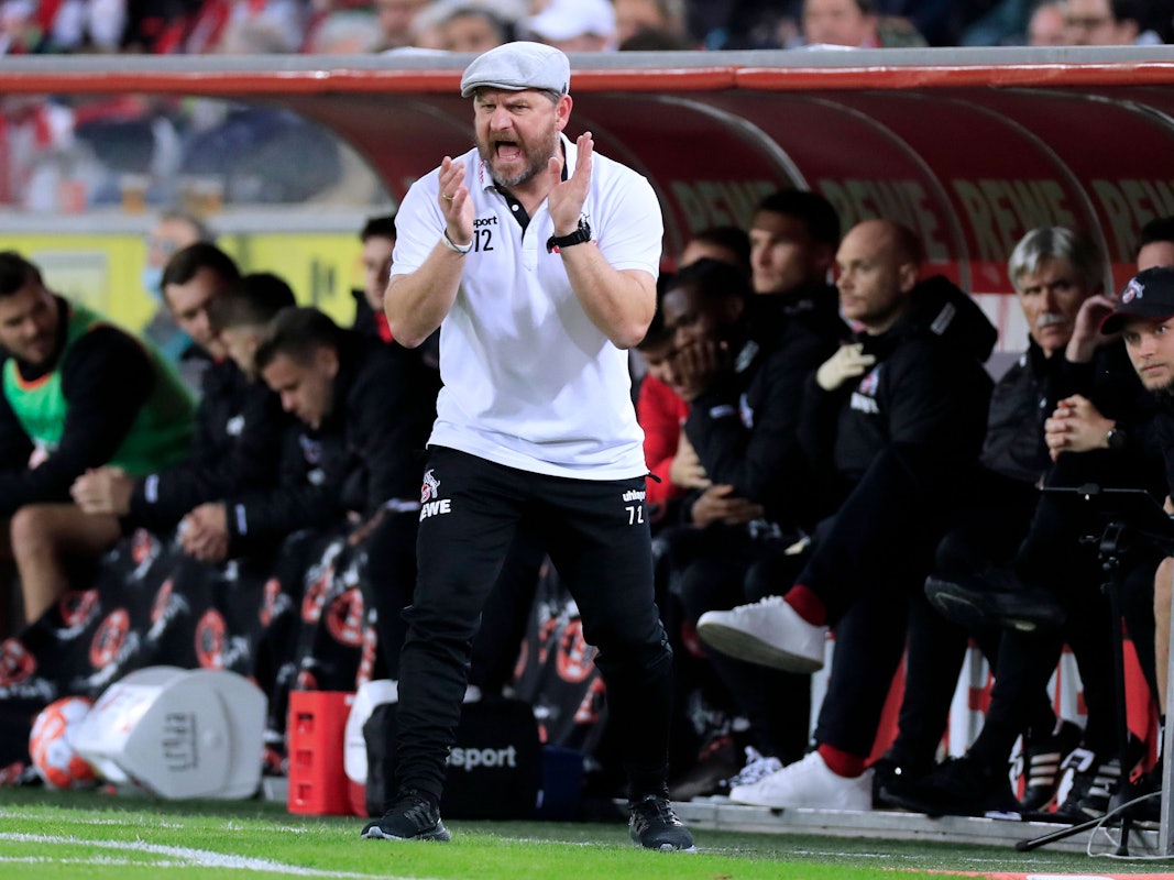 Steffen Baumgart trainiert den 1. FC Köln gegen Union Berlin.