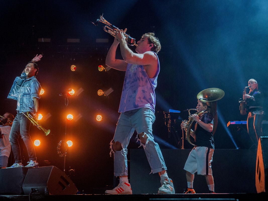 Querbeat-Konzert "Radikal Positiv" in der Lanxessarena Köln am 12. November 2021.