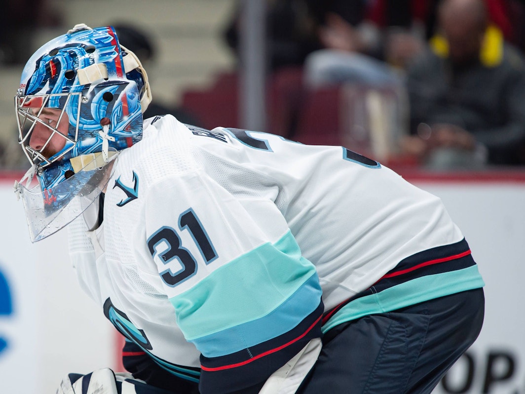 Philipp Grubauer hütet sein Tor.