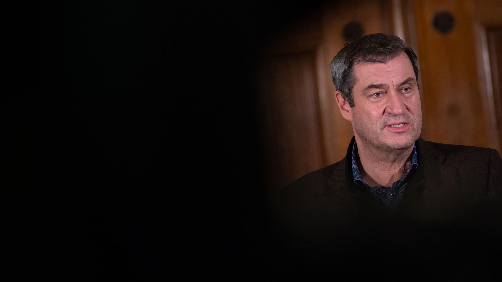 Markus Söder (CSU), Ministerpräsident von Bayern, gibt vor Beginn der zweitägigen Haushaltsklausur der bayerischen Staatsregierung in der Residenz ein Pressestatement.