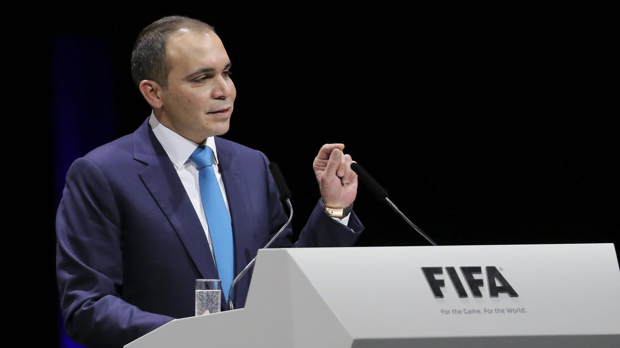 Der jordanische FIFA-Präsidentschaftskandidat Prinz Ali bin Al Hussein am 26. Februar 2016.