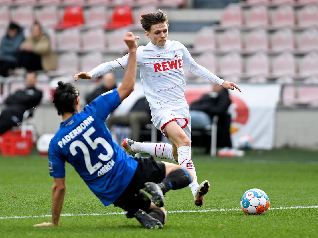 Winzent Suchanek spielt mit dem 1. FC Köln gegen den SC Paderborn.