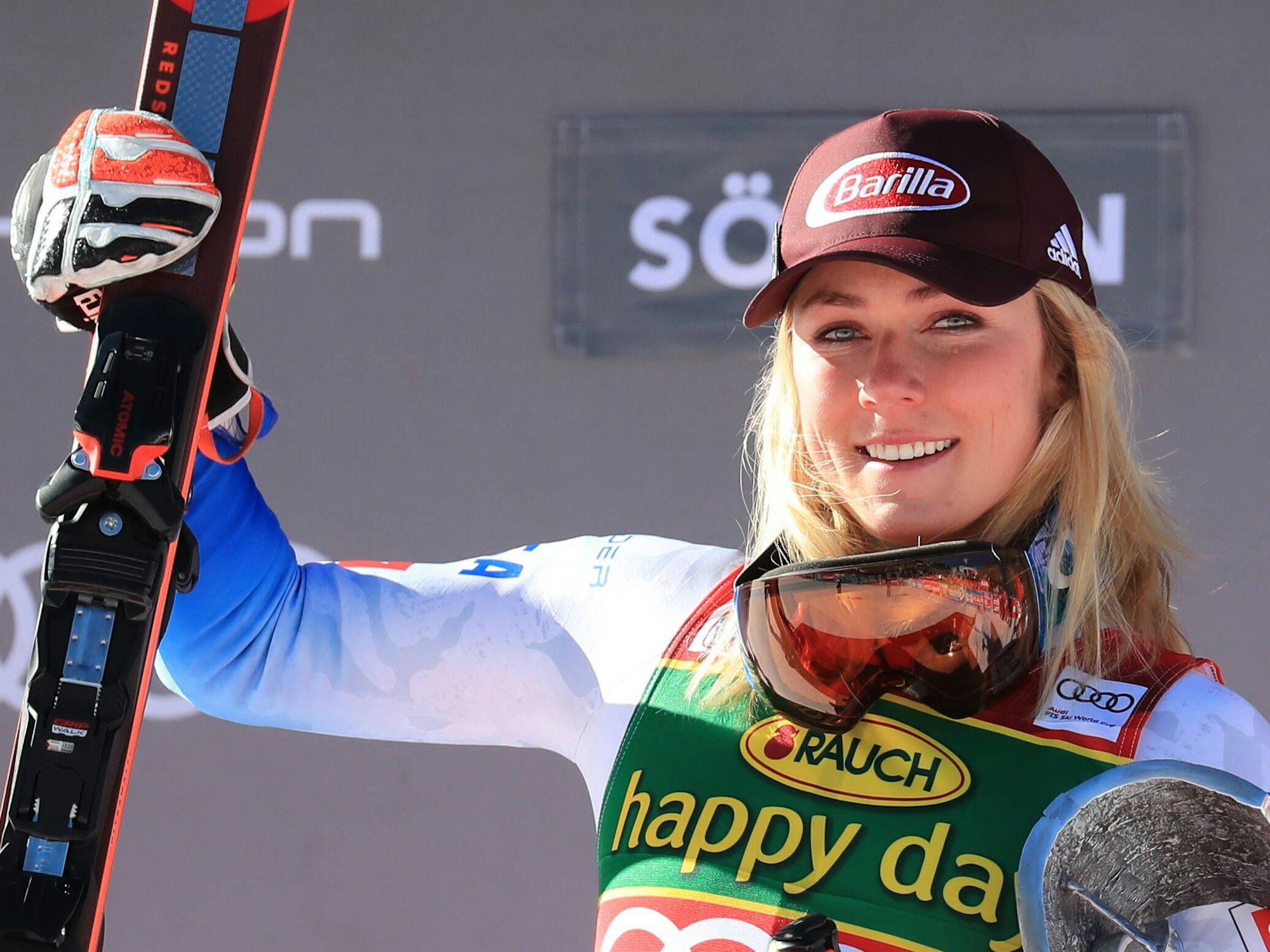 Alpine Ski World Cup: Mikaela Shiffrin nach dem Riesen-Slalom in Sölden.