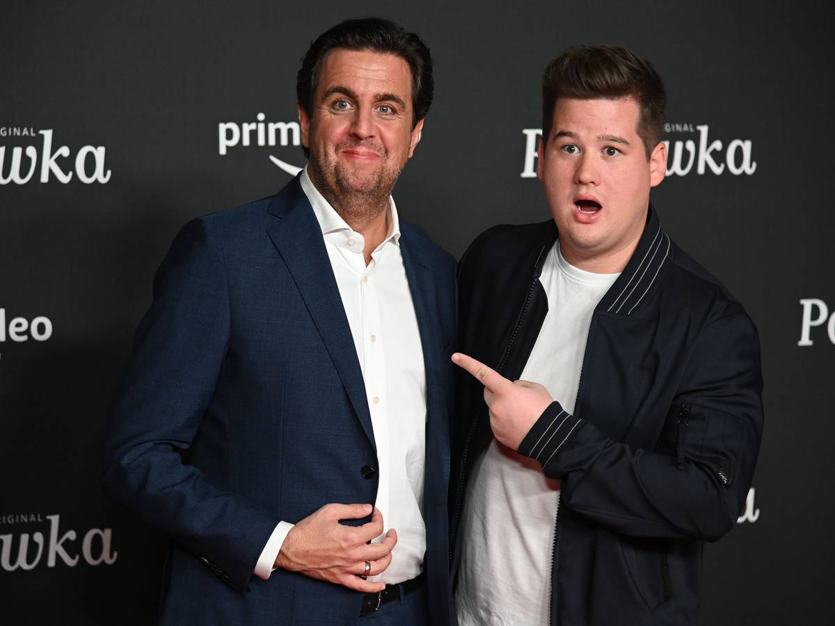 Chris Tall und Bastian Pastewka bei der Premiere der neuen Staffel der Comedy-Serie „Pastewka“.