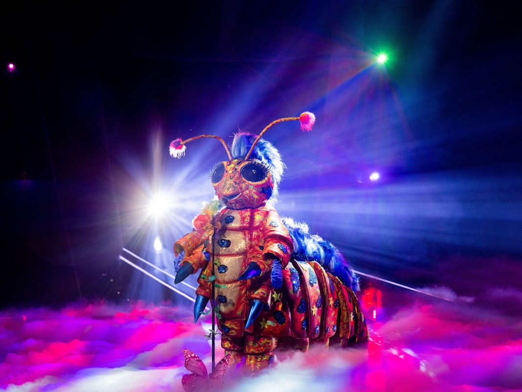 Die Raupe steht in der ProSieben-Show „The Masked Singer“ auf der Bühne.
