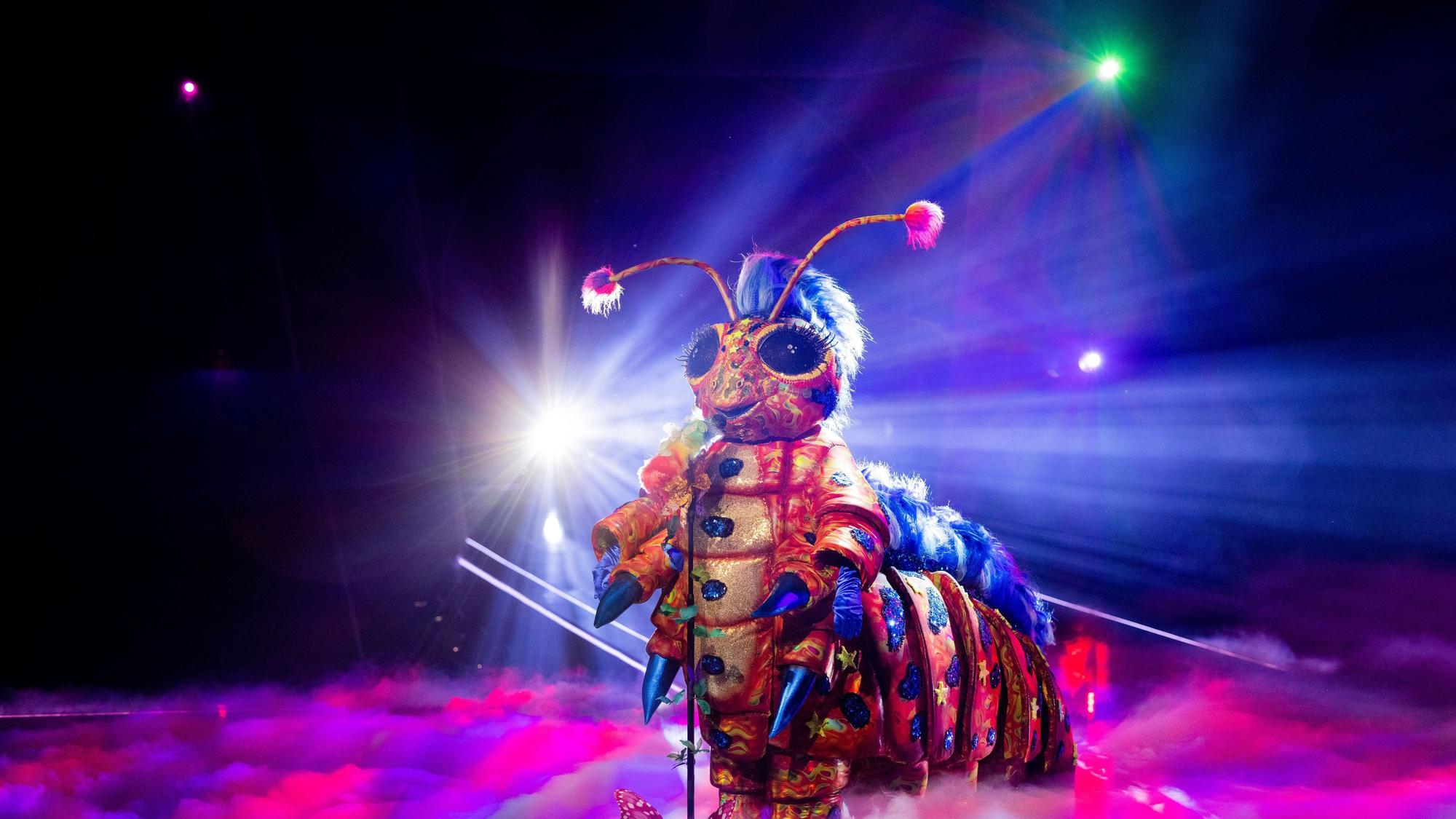 Die Raupe steht in der ProSieben-Show „The Masked Singer“ auf der Bühne.
