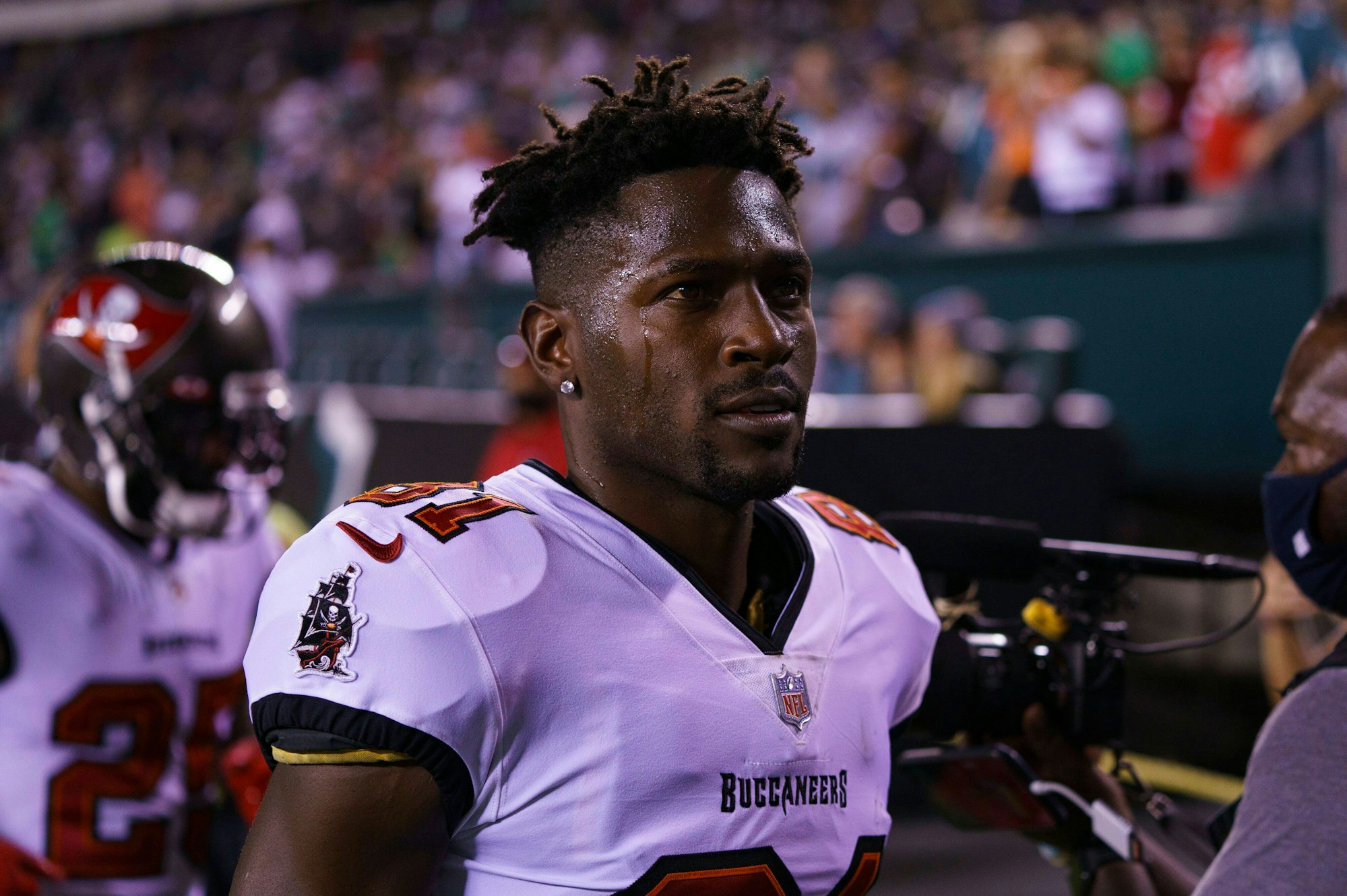 NFL-Star Antonio Brown vor dem Spiel der Tampa Bay Buccaneers bei den Philadelphia Eagles
