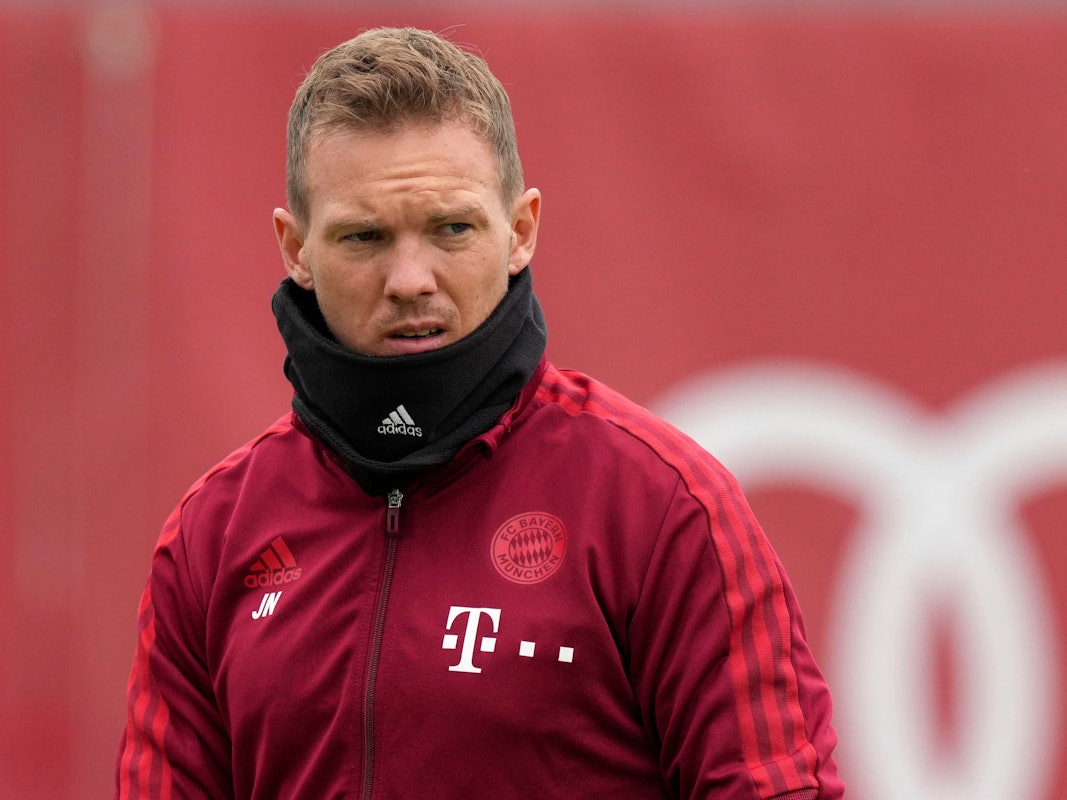 Bayern-Trainer Julian Nagelsmann beim Training des FC Bayern.