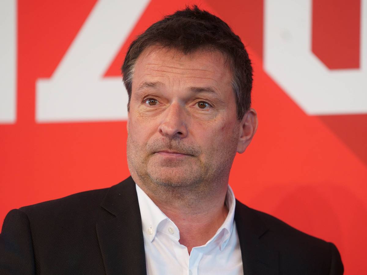 Christian Heidel, Sportvorstand des FSV Mainz 05, bei der Mitgliederversammlung.