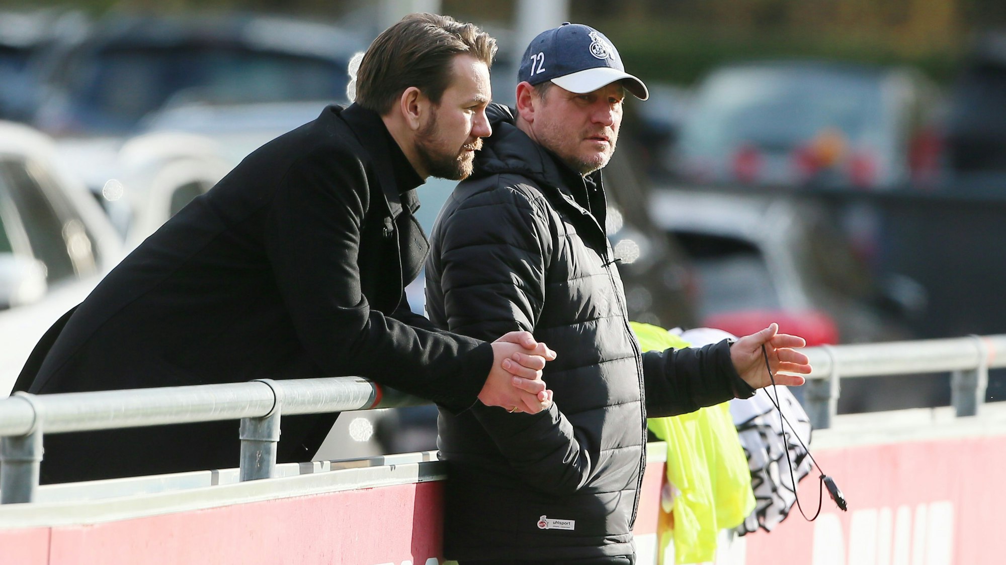 Steffen Baumgart und Thomas Kessler beim Training des 1. FC Köln.