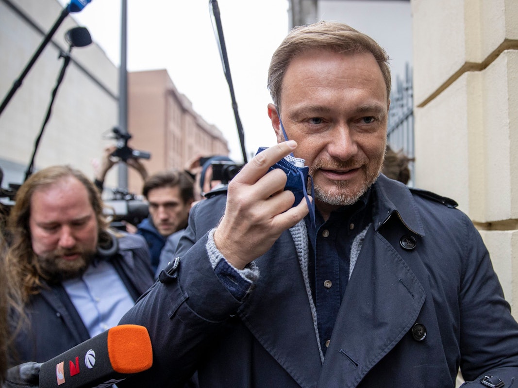 Christian Lindner (hier am 15.11.2021) hatte mit seinen Aussagen bei den „Tagesthemen“ für Aufregung gesorgt.