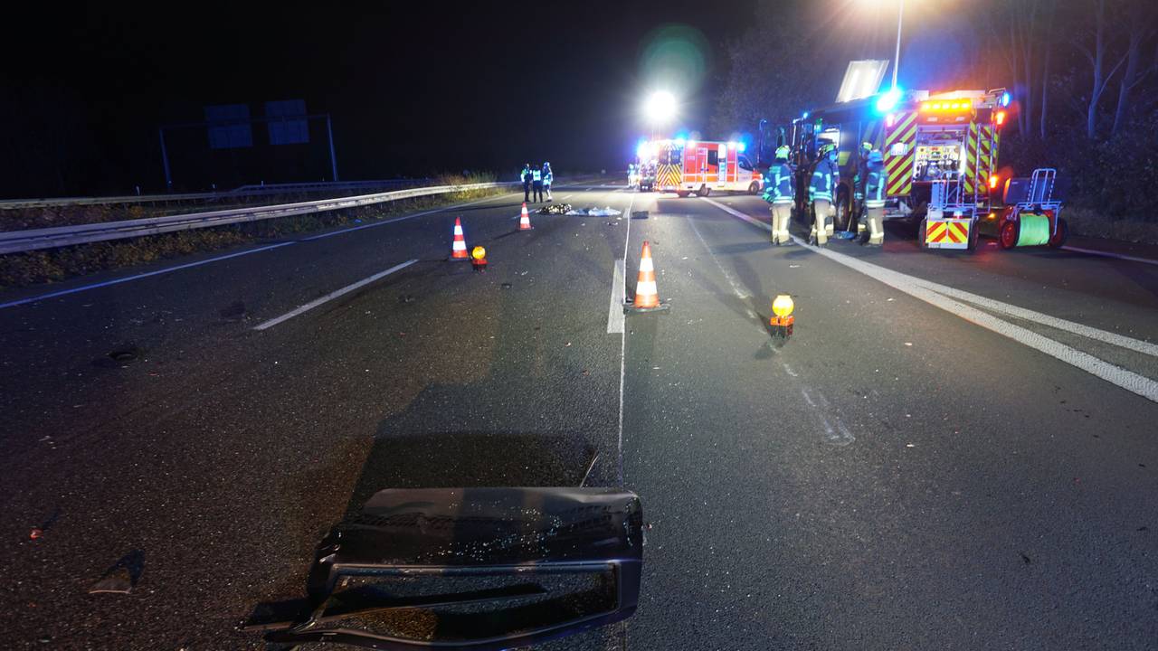 Unfallstelle auf der A3 am 22. November