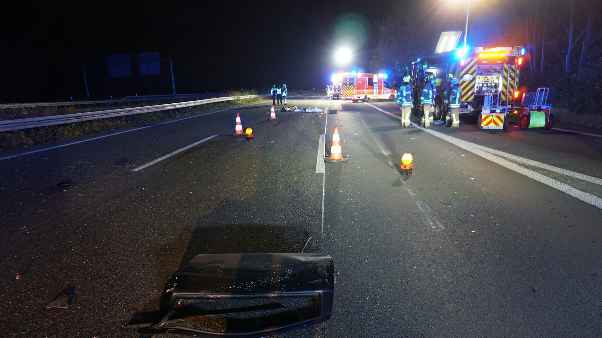 Unfallstelle auf der A3 am 22. November