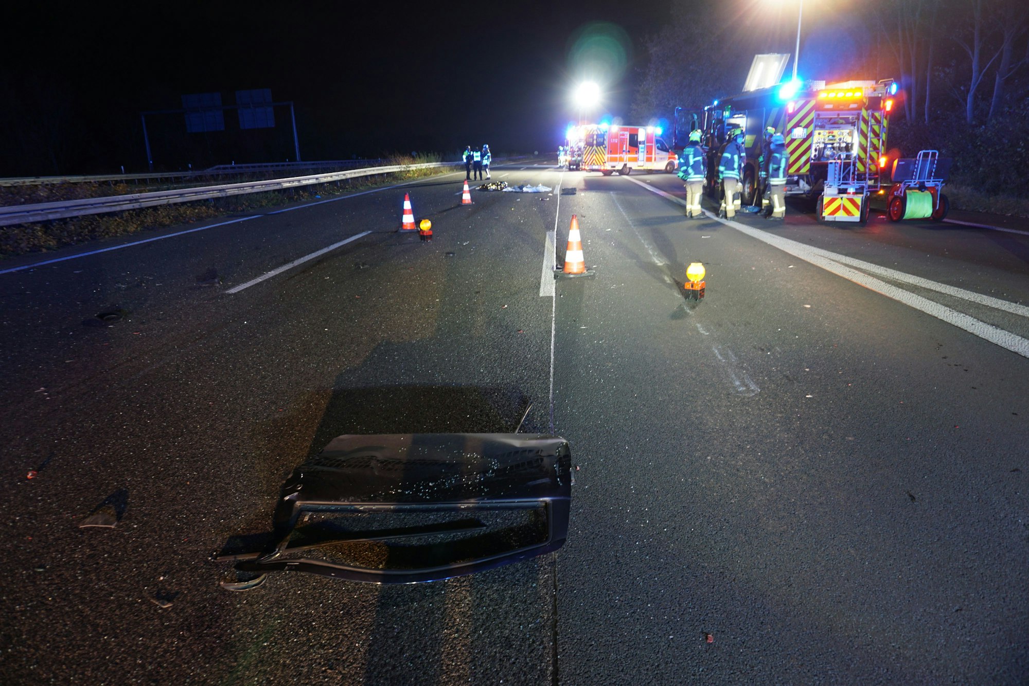 Unfallstelle auf der A3 am 22. November