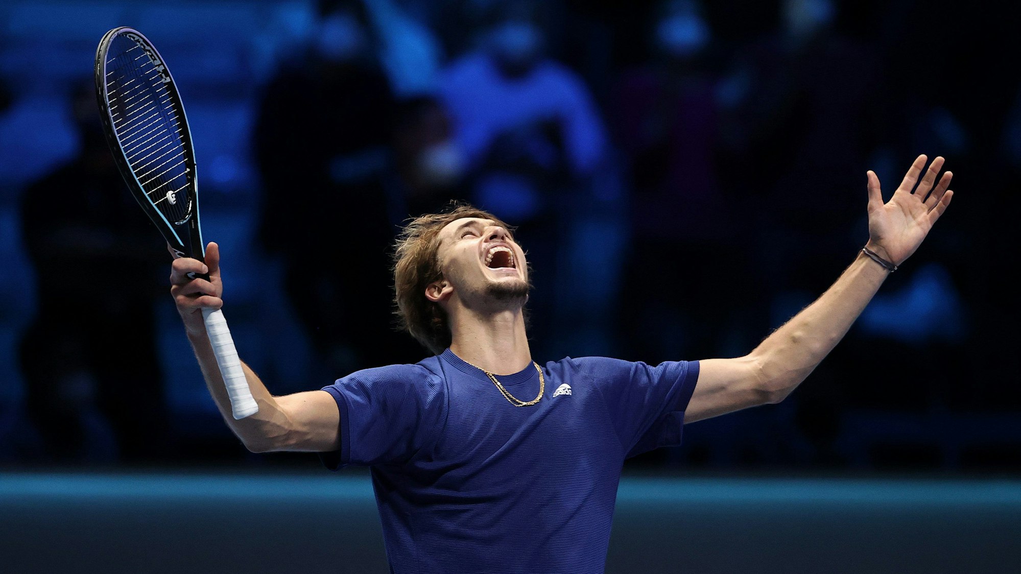Alexander Zverev jubelt nach seinem Sieg bei den ATP-Finals