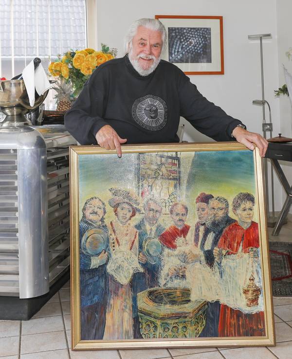 King Size Dick mit dem Gemälde der Bläck Fööss