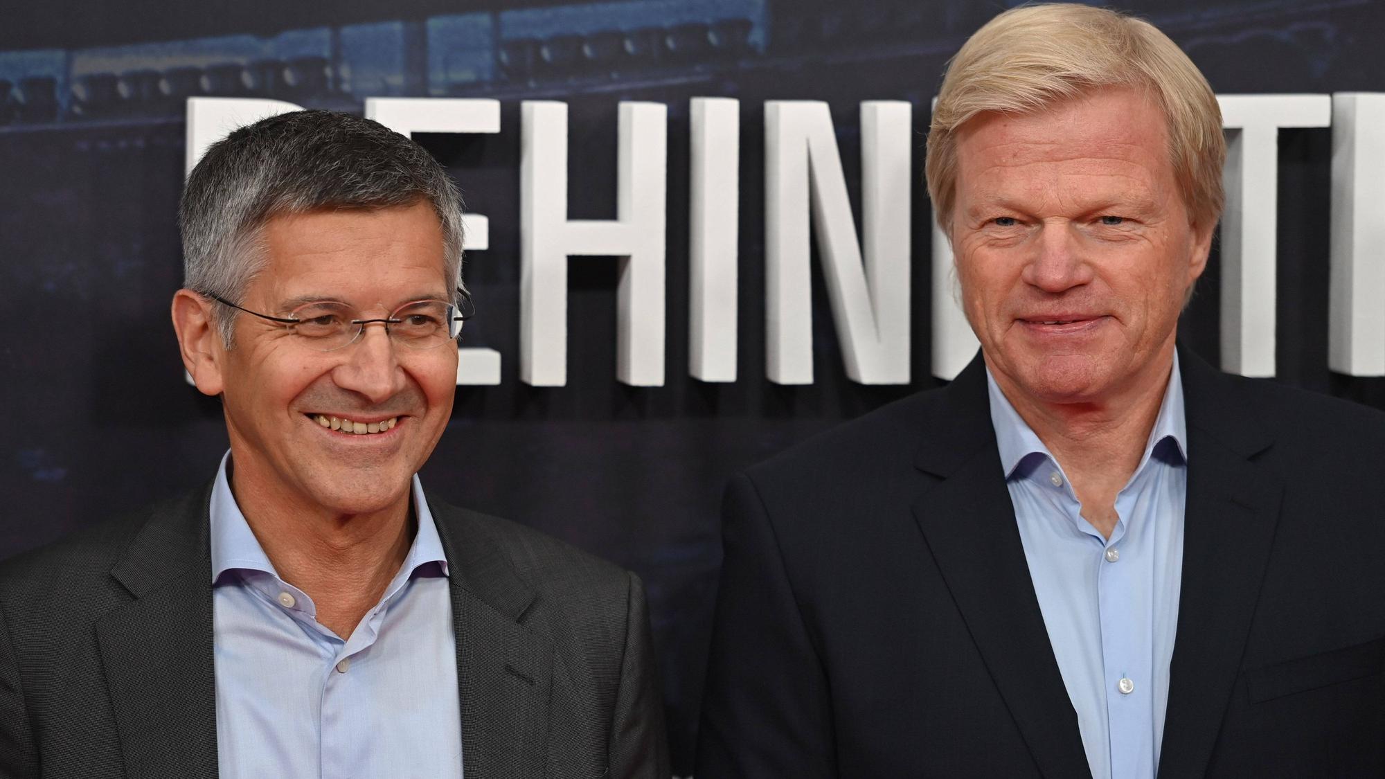 Herbert Hainer und Oliver Kahn bei einer Kino-Premiere.
