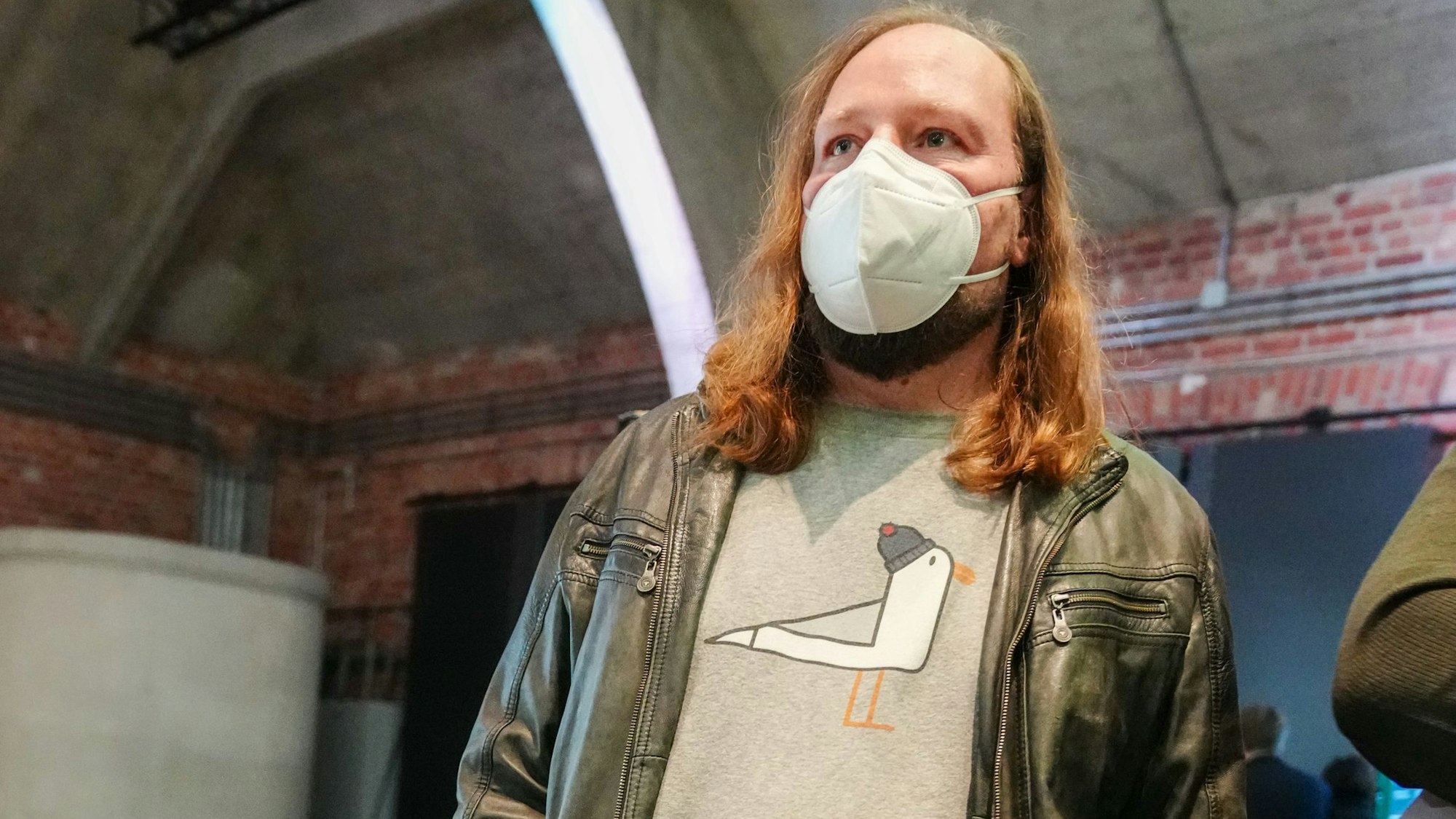 Anton Hofreiter, Bundestagsfraktionsvorsitzender von Bündnis 90/Die Grünen, bei der Urabstimmung über den Koalitionsvertrag seiner Partei am 25. November in Berlin.