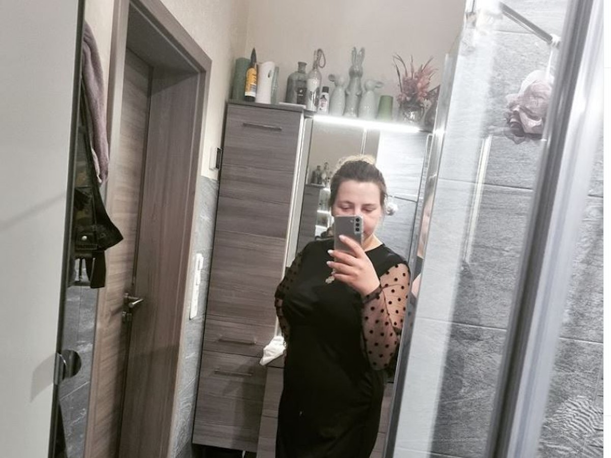 Sarafina Wollny auf einem Selfie, welches sie am 2. Juli 2021 auf Instagram stellte.