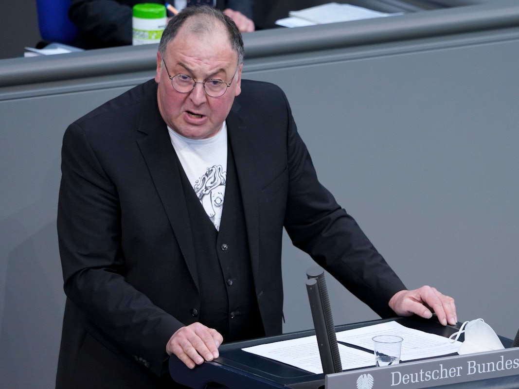 Fordert einen Olympia-Boykott: Erhard Grundl, hier bei einer Rede im Bundestag am 23. April 2021.
