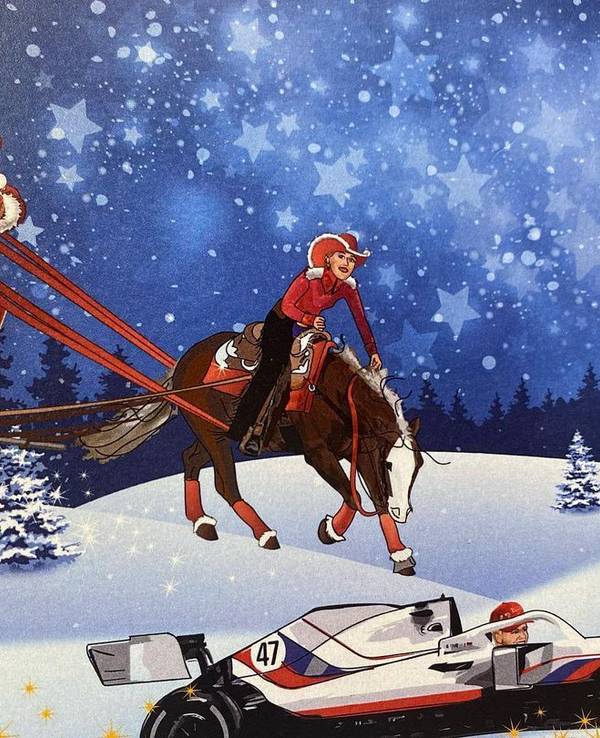 Die Weihnachtskarte der Familie Michael Schumacher.