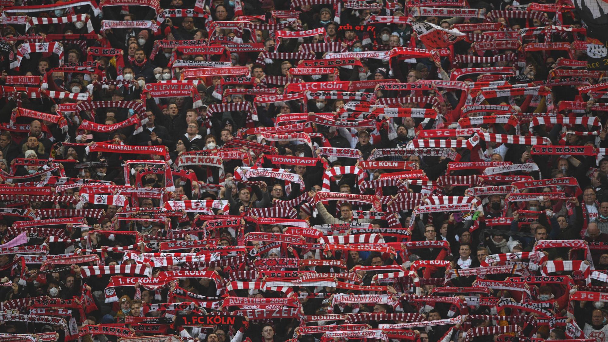 Blick in die Fankurve des 1. FC Köln