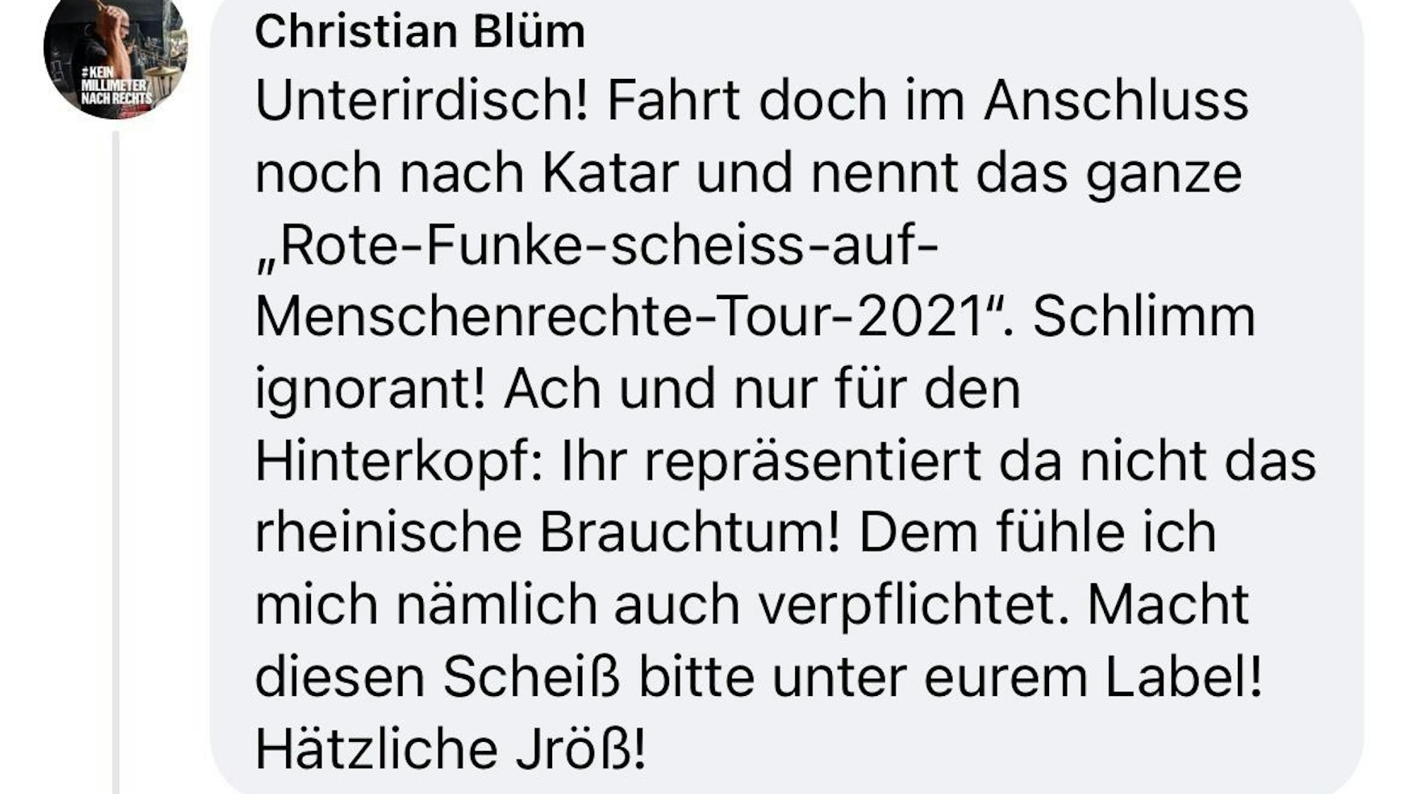 Post von Christian Blüm