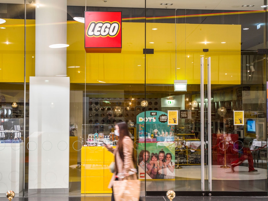 Das Ladengeschäft des dänischen Spielzeugherstellers Lego in der Frankfurter Innenstadt.
