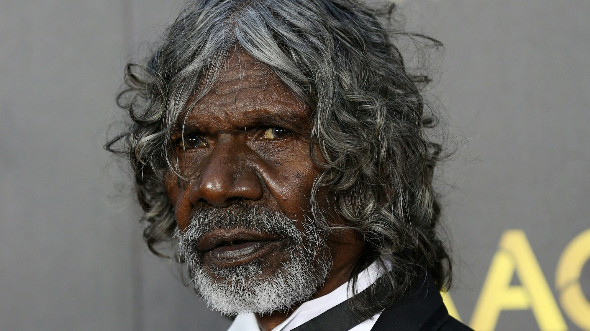 Der australische Schauspieler David Gulpilil kommt im Jahr 2015 zu den AACTA Australian Academy of Cinema and Television Arts) Awards. Der Schauspieler ist im Alter von 68 Jahren gestorben.