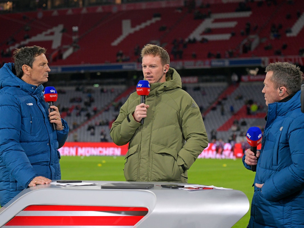 Julian Nagelsmann gibt bei Sky ein Interview.