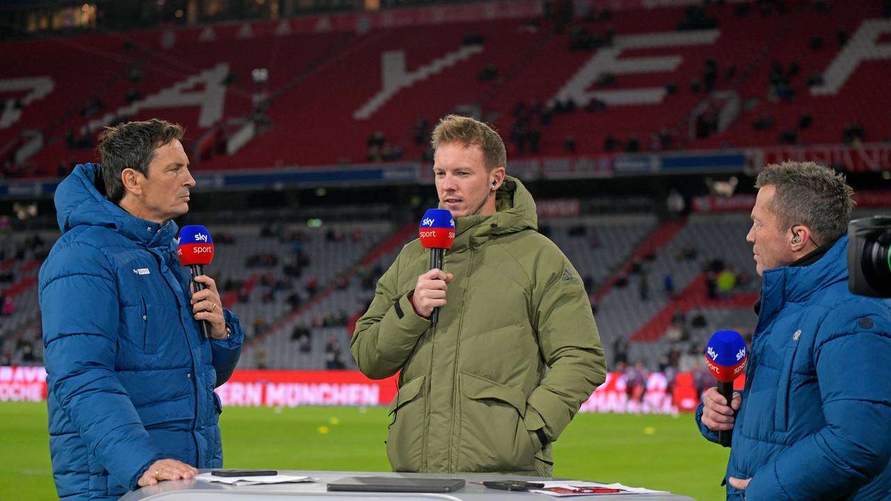 Julian Nagelsmann gibt bei Sky ein Interview.