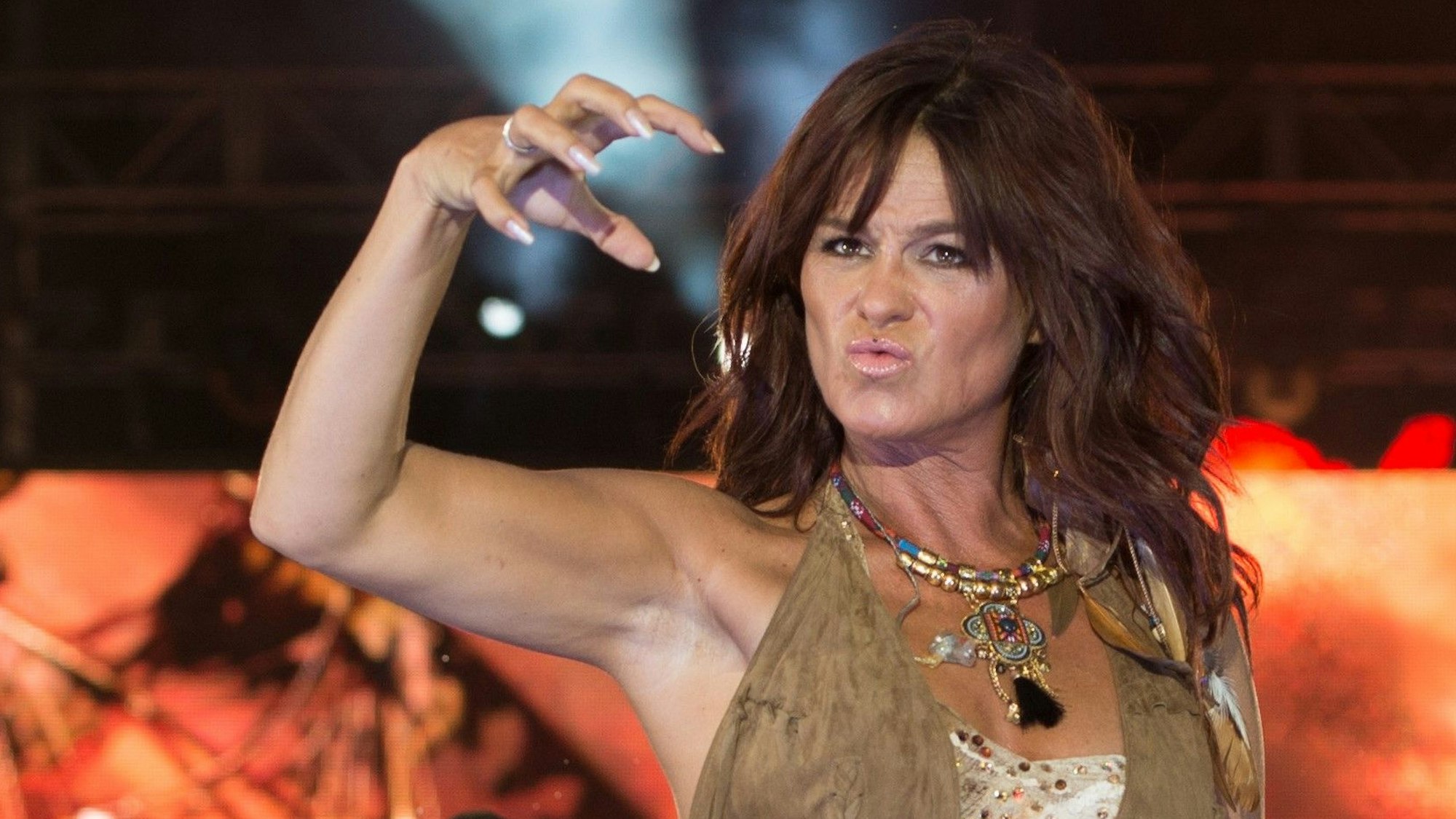 Andrea Berg posiert.