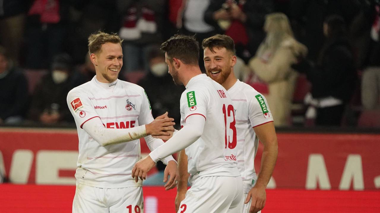 Ondrej Duda jubelt für den 1. FC Köln gegen Borussia Mönchengladbach.