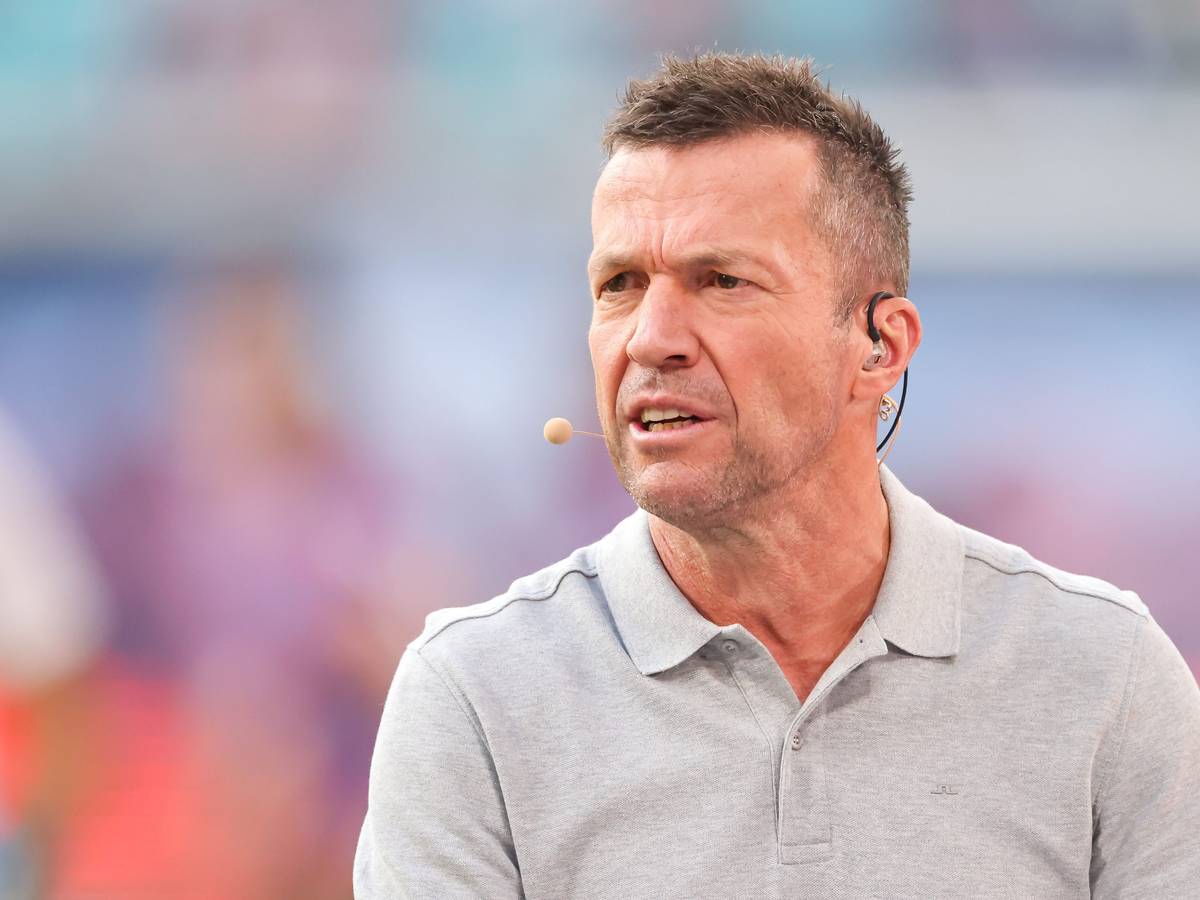 Lothar Matthäus bei einem Fußballspiel in Leipzig