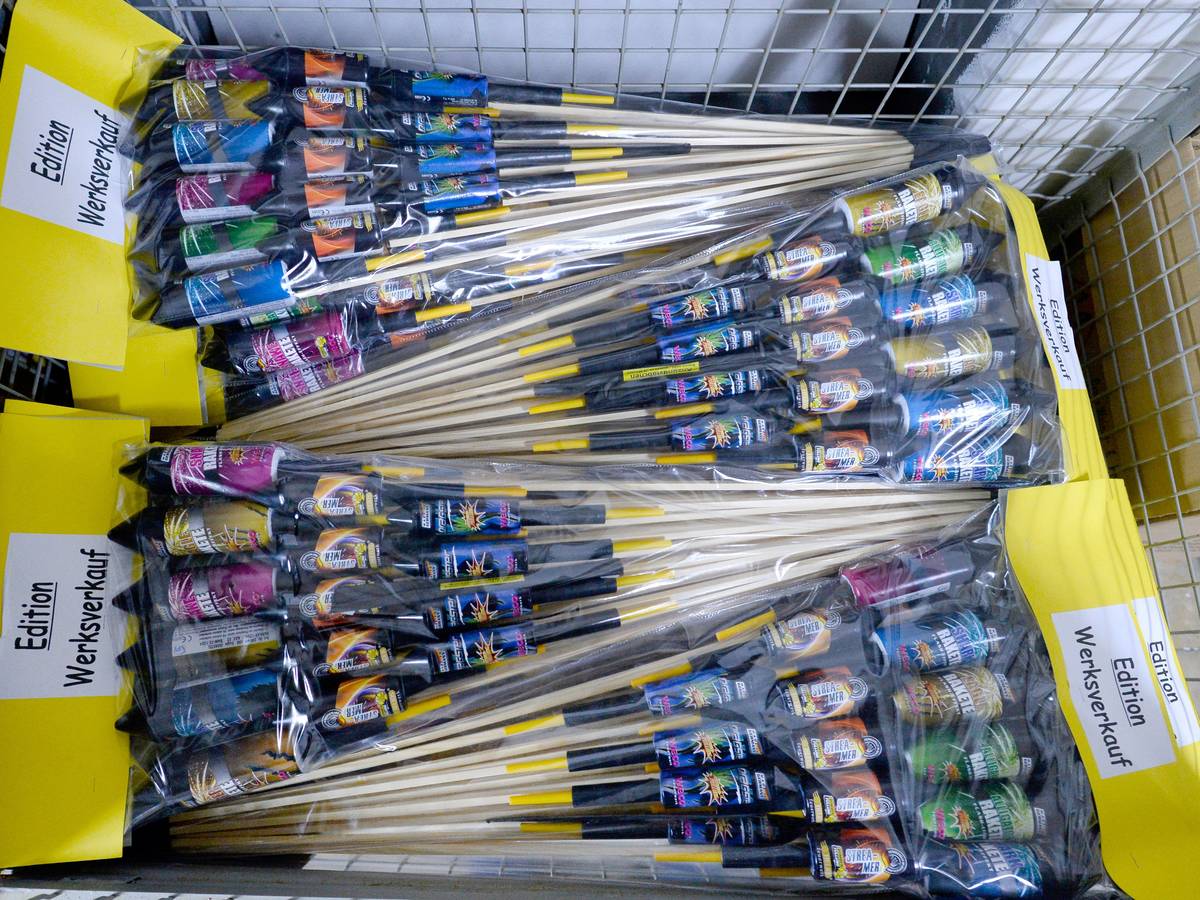Werksverkauf beim Feuerwerk-Produzenten Weco 2019. Das Feuerwerksverbot 2021/2022 stellt das Unternehmen vor eine Belastungsprobe.