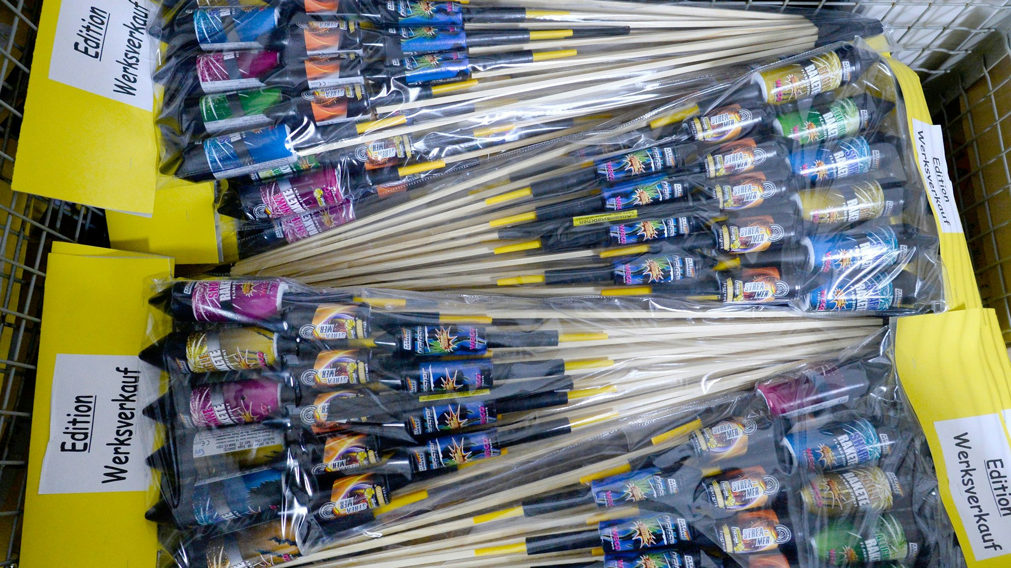 Werksverkauf beim Feuerwerk-Produzenten Weco 2019. Das Feuerwerksverbot 2021/2022 stellt das Unternehmen vor eine Belastungsprobe.
