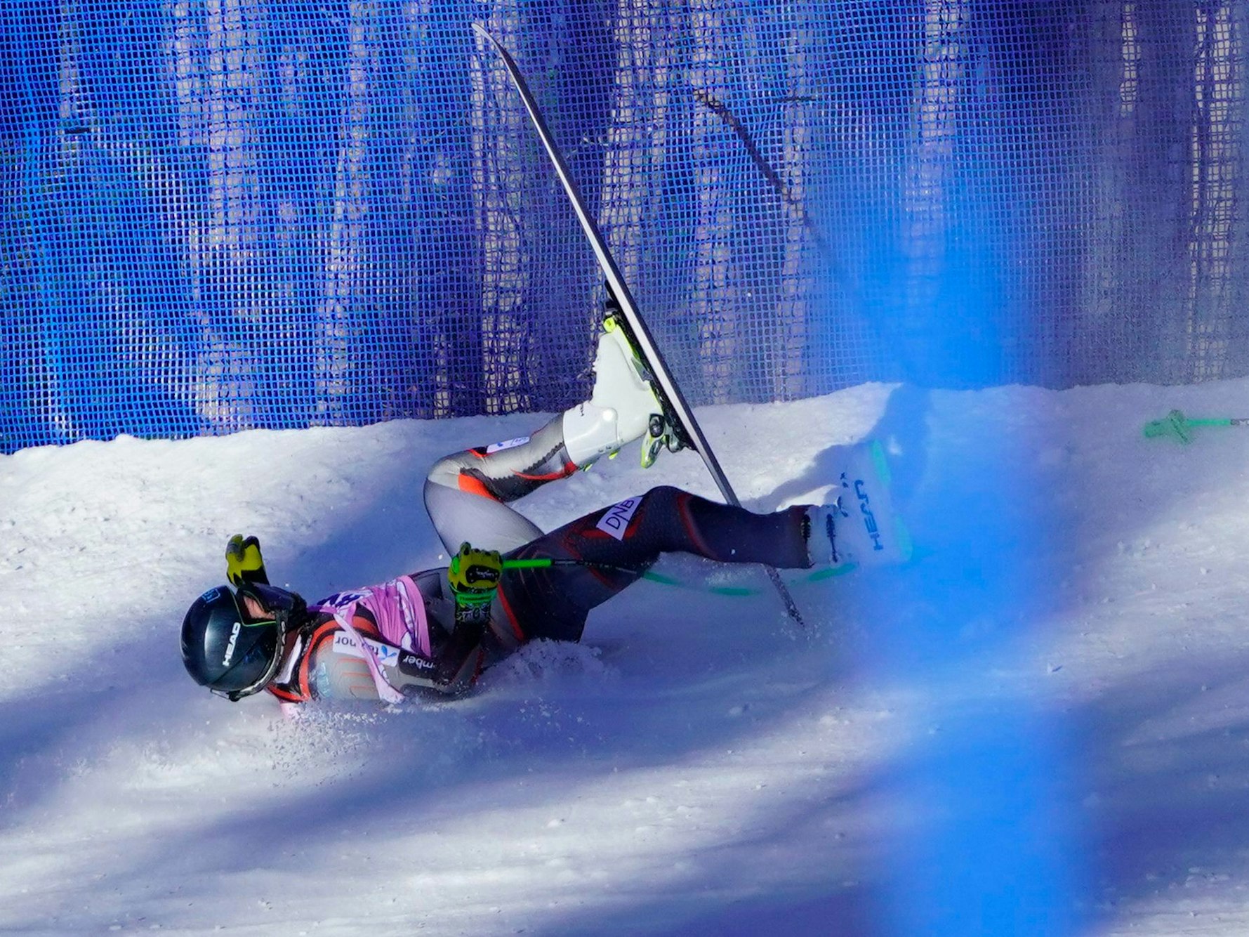 Norwegens Kjetil Jansrud nach seinem Sturz.