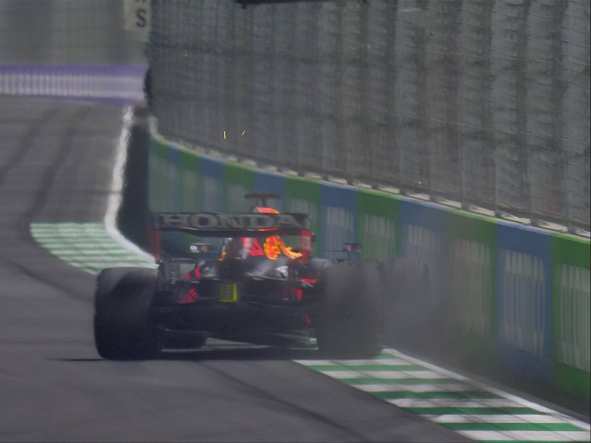 Max Verstappen crasht im Qualifying der Formel 1.