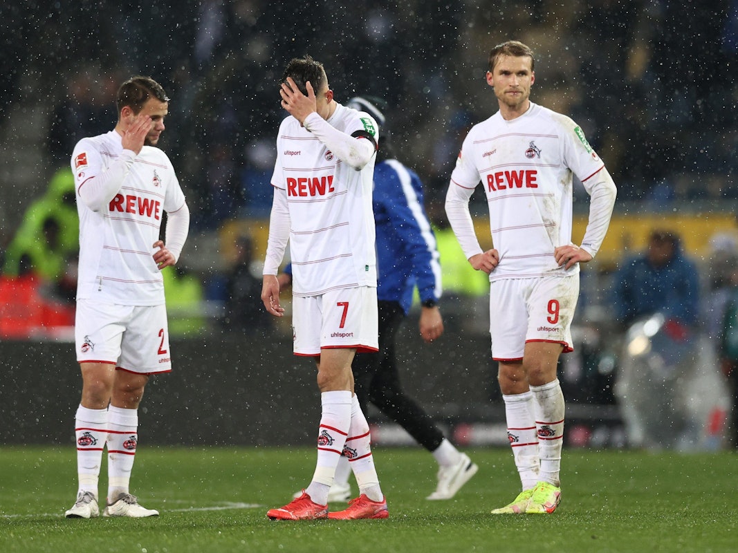 Der 1. FC Köln ist enttäuscht über das 1:1 bei Arminia Bielefeld.