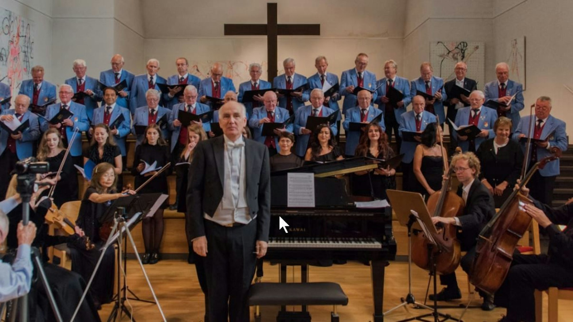 Der Männergesangsverein von 1880 Köln-Stammheim bei den Proben.