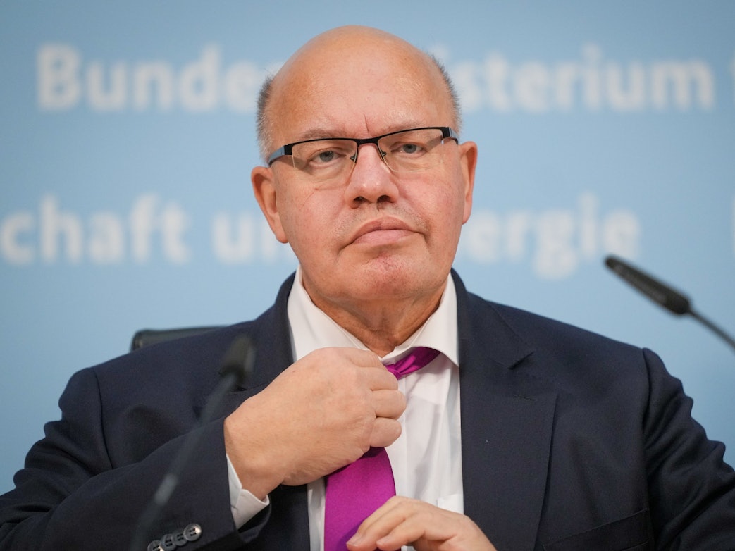Peter Altmaier (CDU), Bundesminister für Wirtschaft und Energie, gibt eine Pressekonferenz zu den Rückzahlungen der Staatshilfen von der Lufthansa. +++ dpa-Bildfunk +++
