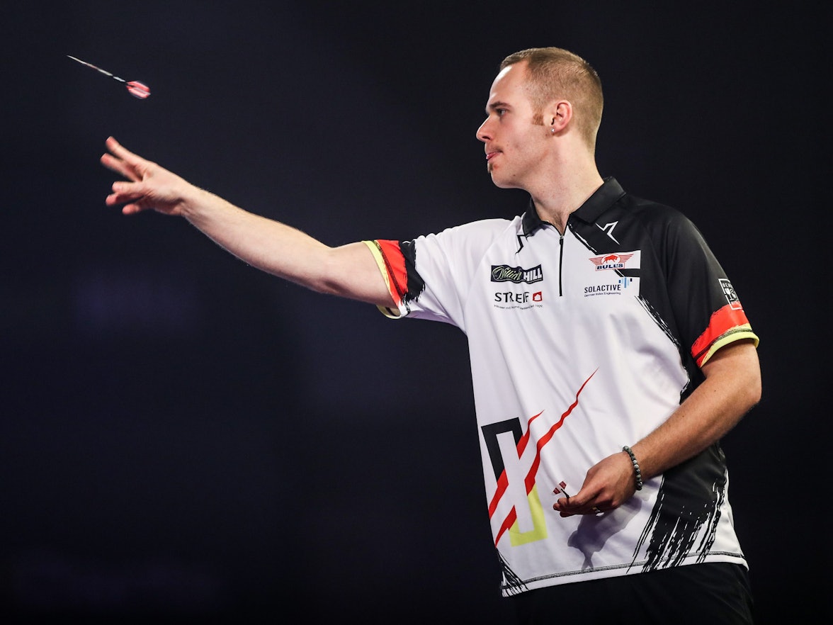 Max Hopp im Vorjahr bei der WM im Ally Pally