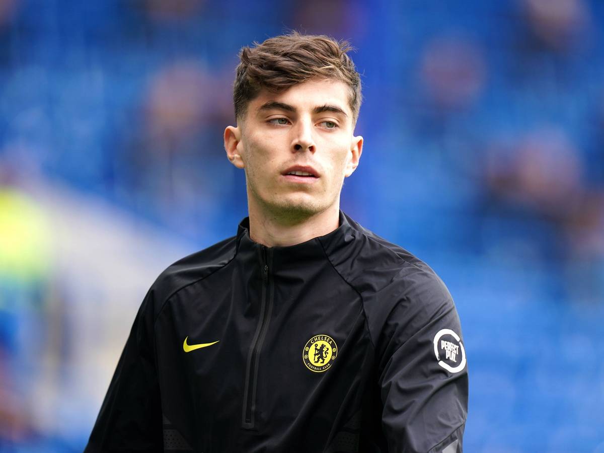Kai Havertz wärmt sich auf.
