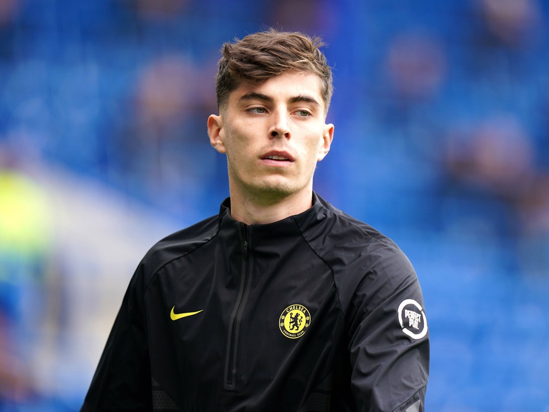 Kai Havertz wärmt sich auf.