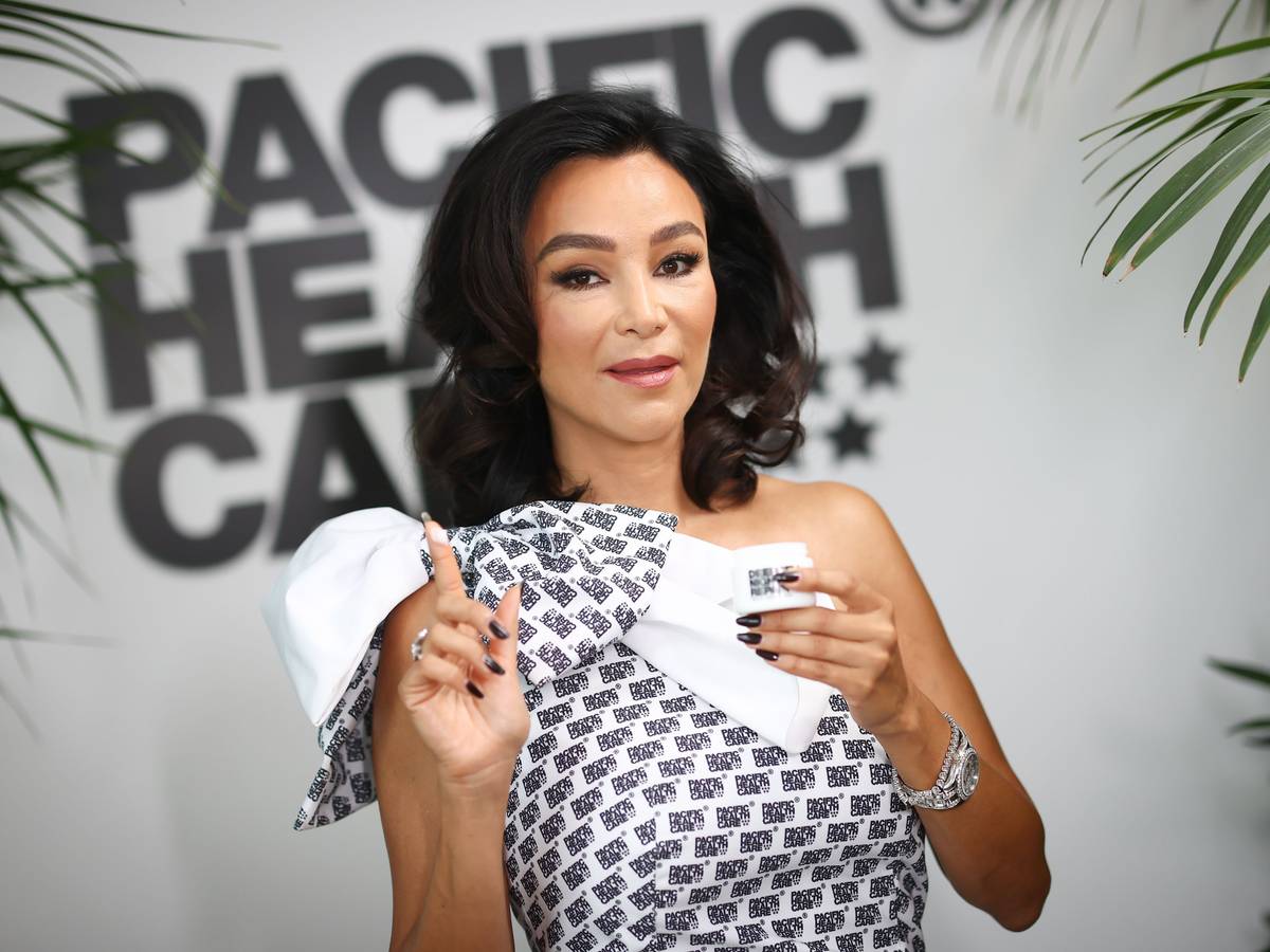 Verona Pooth, Moderatorin und Model, bei einem Fototermin zur Vorstellung einer Pflegeserie für Frauen.