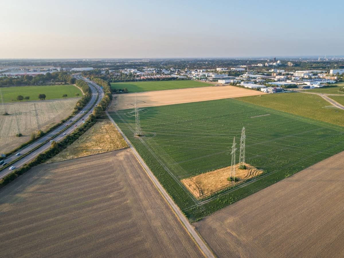Blick auf Ackerflächen in Köln-Marsdorf